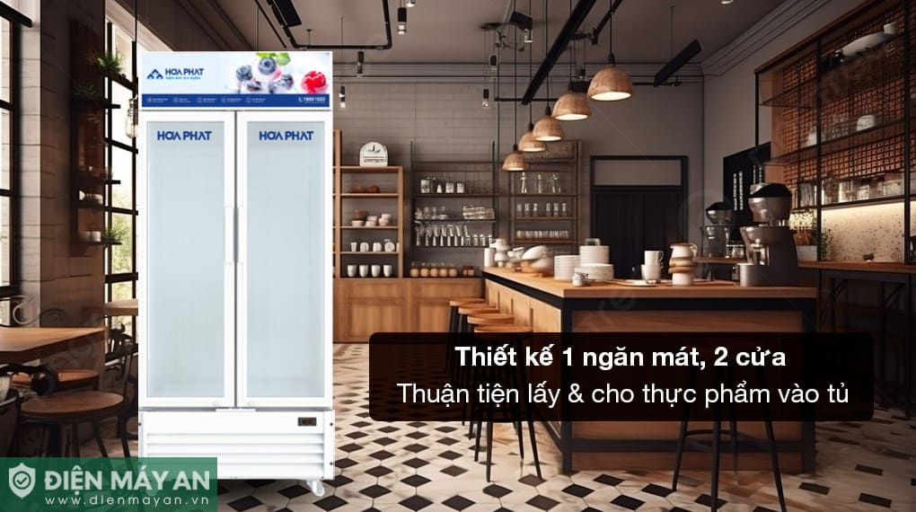 Tủ mát trưng bày Hòa Phát Inverter 723 lít HSR D8723